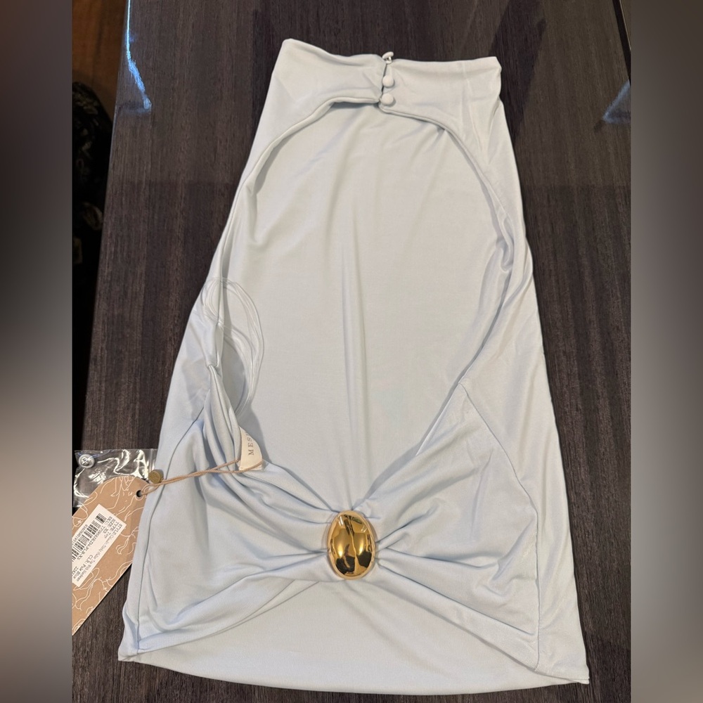 Pale blue Meshki halter top - Picture 3 of 5